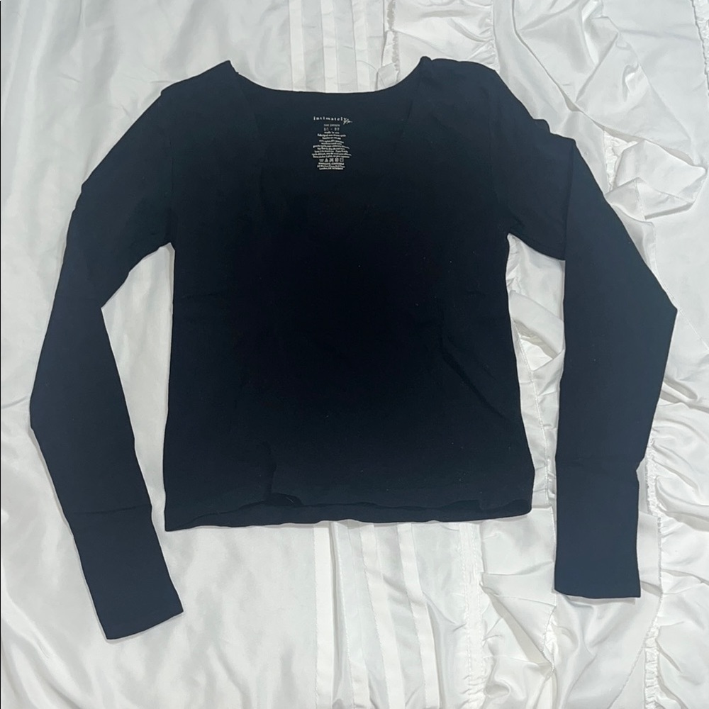 Black V-Neck Top